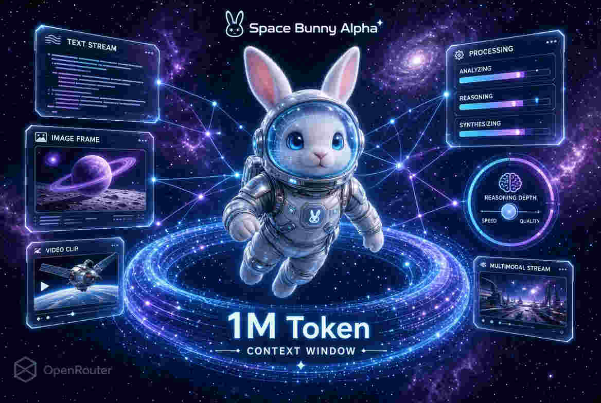 匿名大模型 Space Bunny Alpha 在OpenRouter免费上线